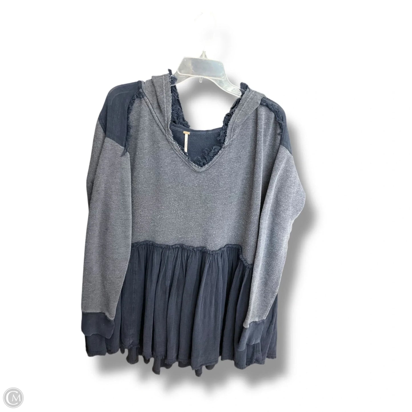 Sweatshirt Hoodie By Free People In Blue, Size: S