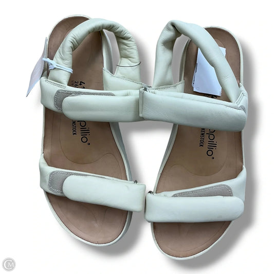 Sandals Heels Platform By Birkenstock In Beige, Size: 10