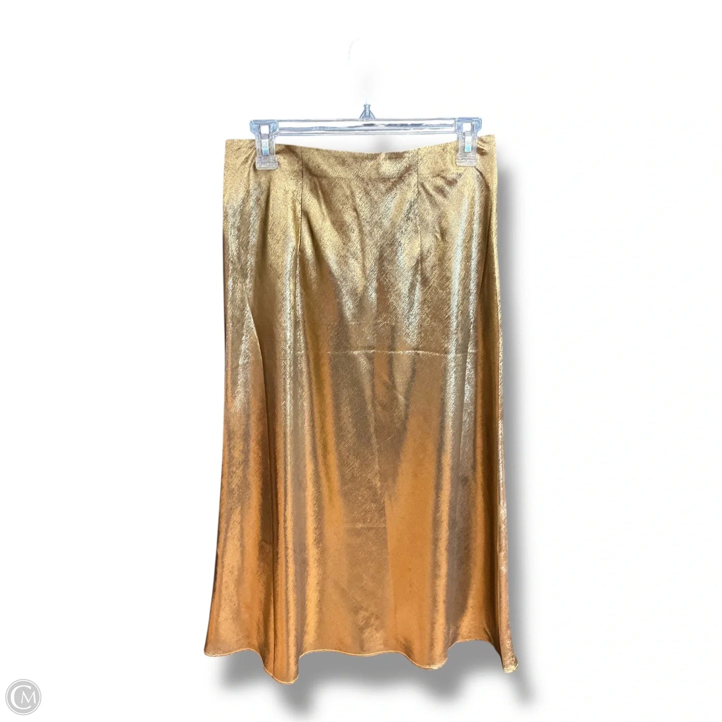 Skirt Midi By Loft In Gold, Size: 4