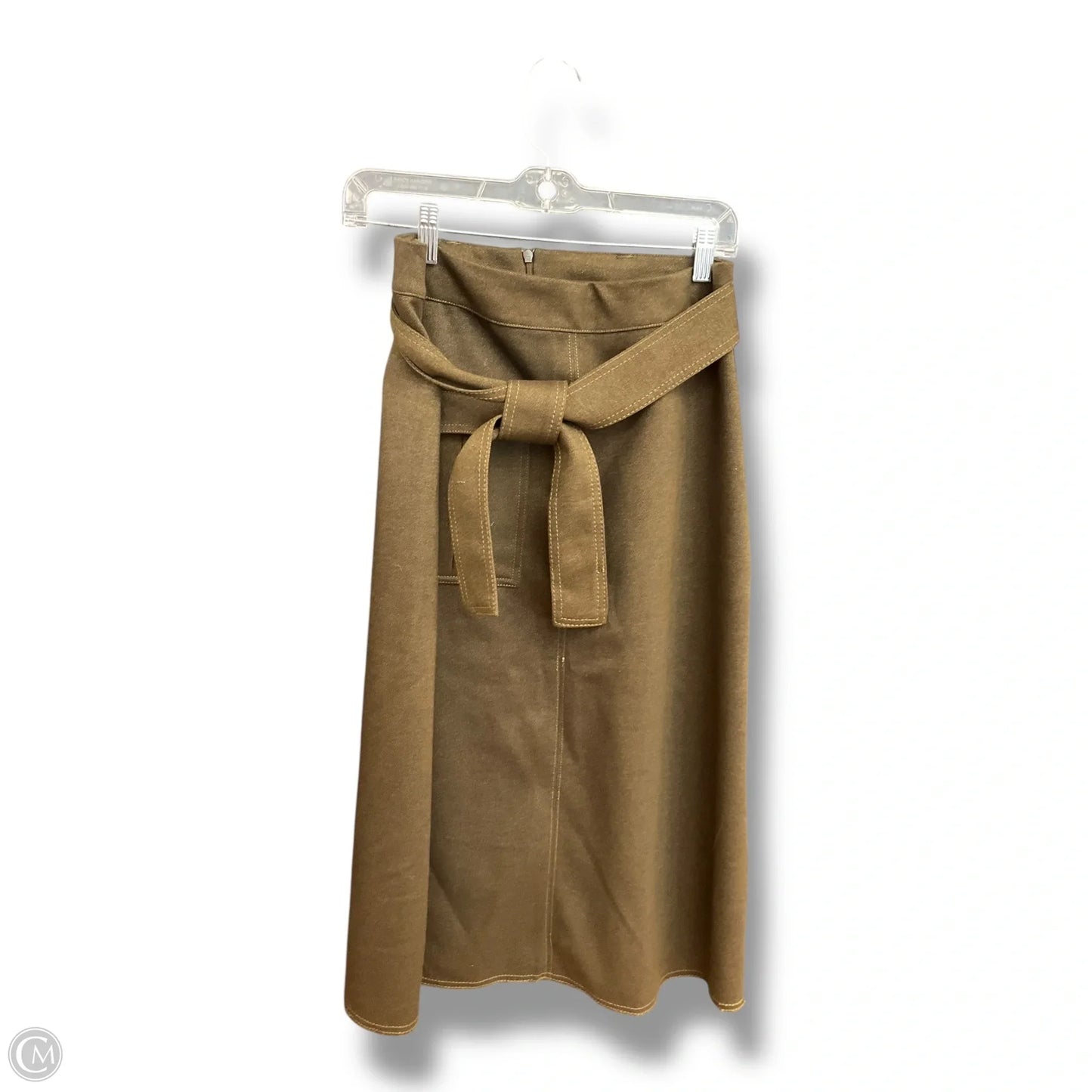 Skirt Midi By Zara In Green, Size: 8