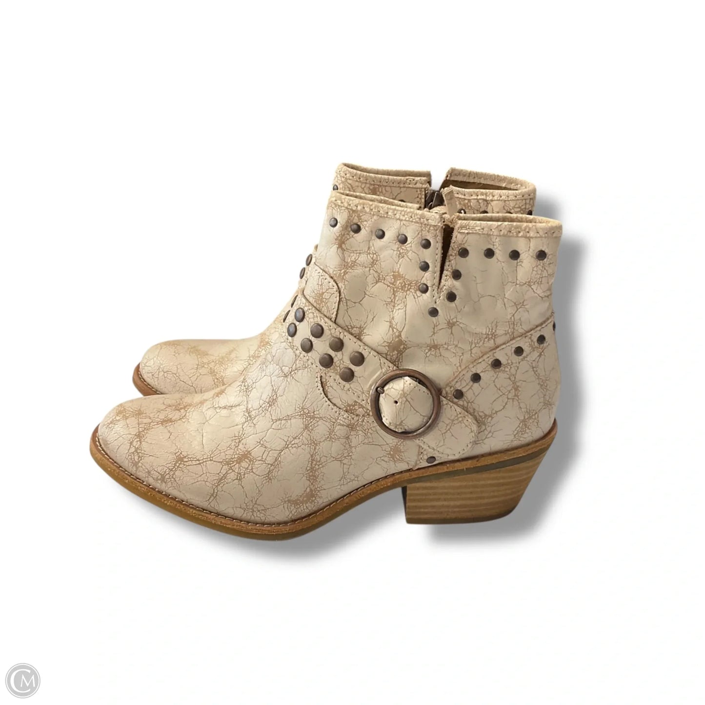 Boots Ankle Flats By Sofft In Cream, Size: 9