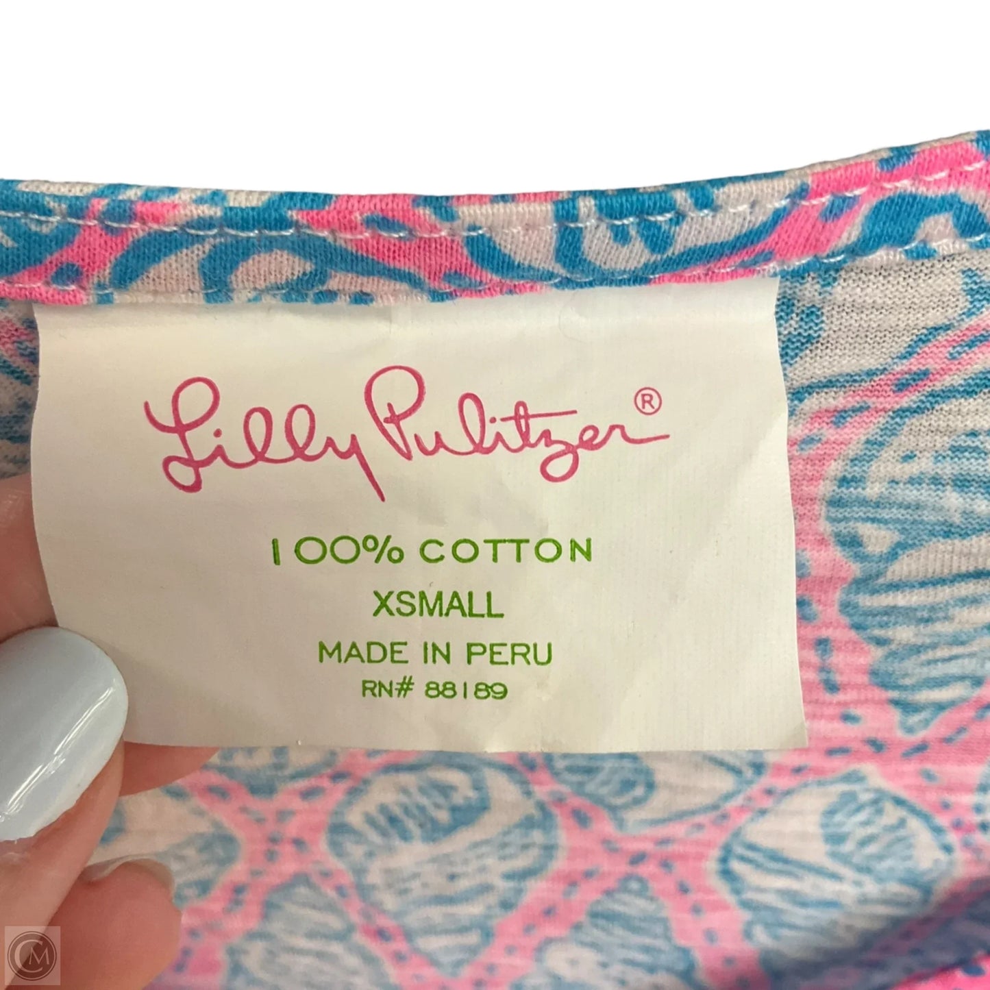 Tunic Designer By Lilly Pulitzer In Blue & Pink, Size: Xs