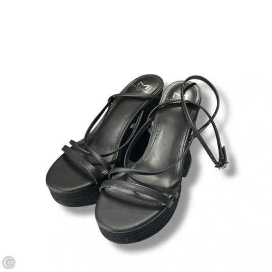 Sandals Heels Block By Marc Fisher In Black, Size: 7.5