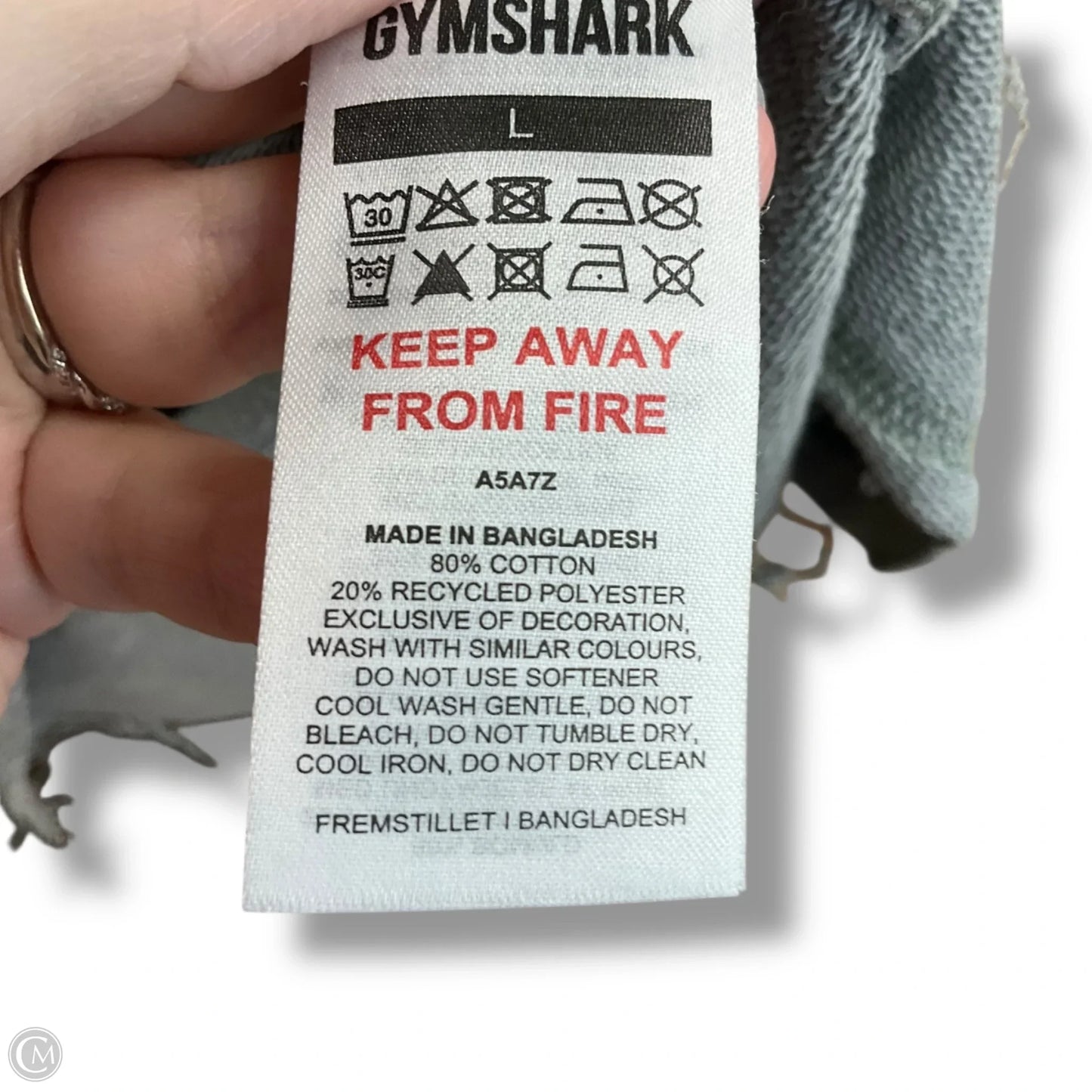 Athletic Top Short Sleeve By Gym Shark In Camouflage Print, Size: L