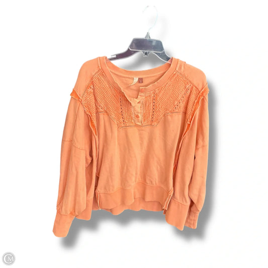 Top Long Sleeve By Pilcro In Orange, Size: M