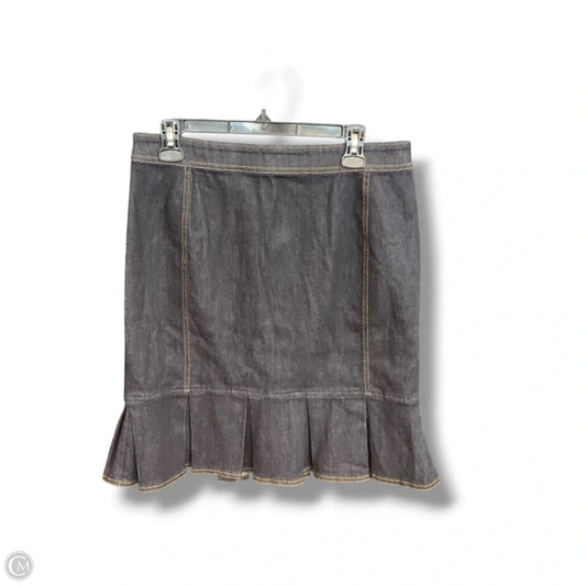 Skirt Midi By Ann Taylor In Blue Denim, Size: 10