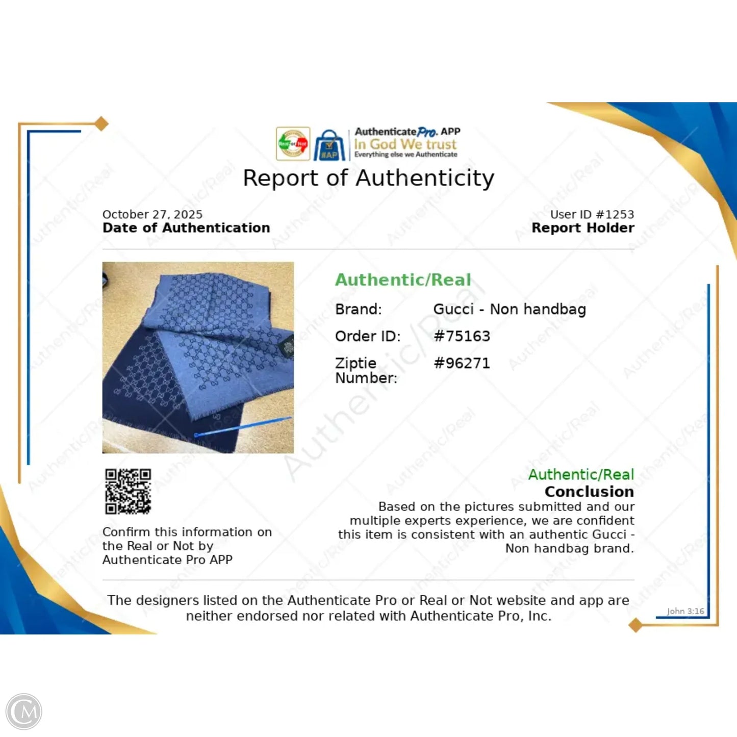 Scarf Luxury Designer By Gucci