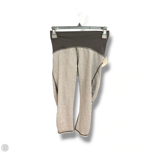 Athletic Capris By Lululemon In Black & Grey, Size: 4