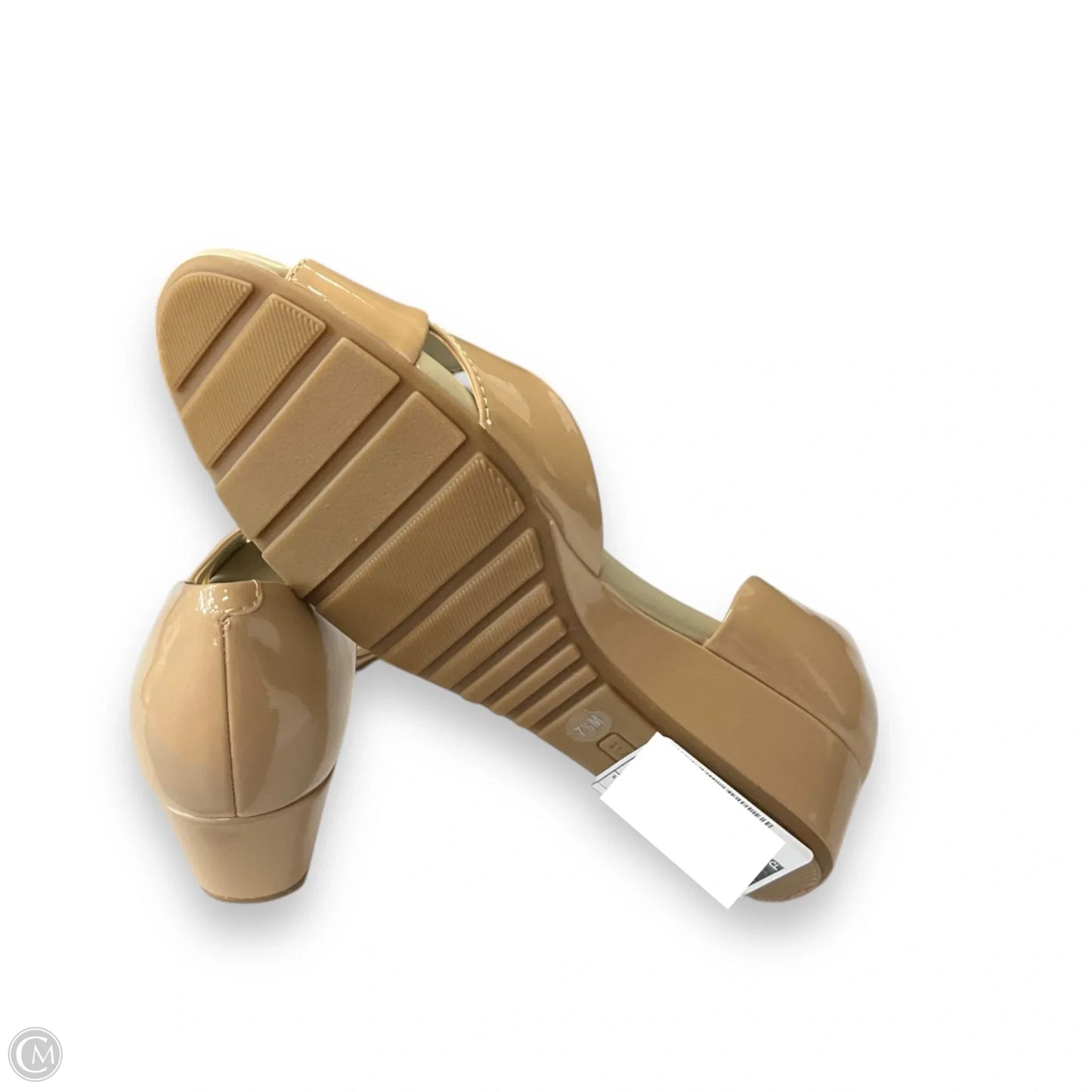 Sandals Heels Wedge By Easy Spirit In Beige, Size: 7.5