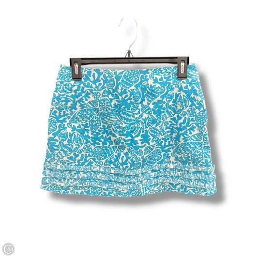 Skirt Designer By Lilly Pulitzer In Blue & White, Size: 0