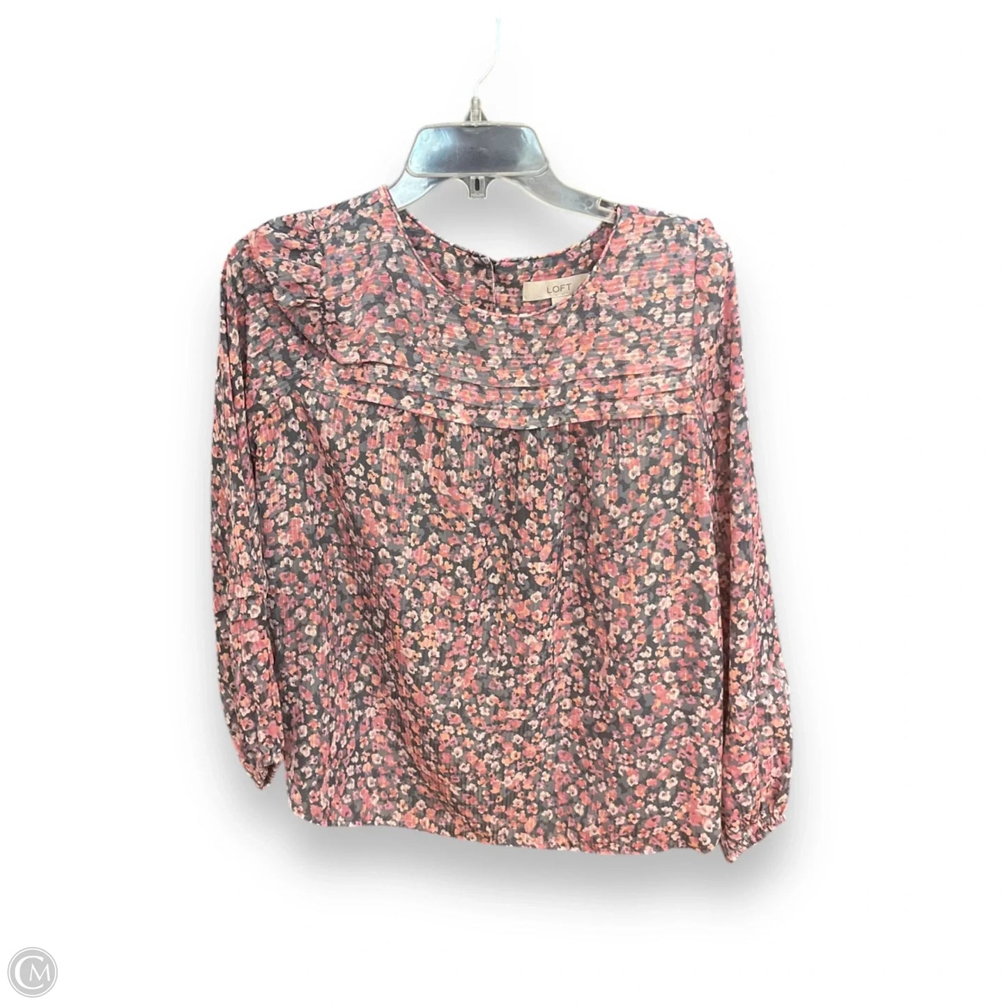 Top Long Sleeve By Loft In Floral Print, Size: S