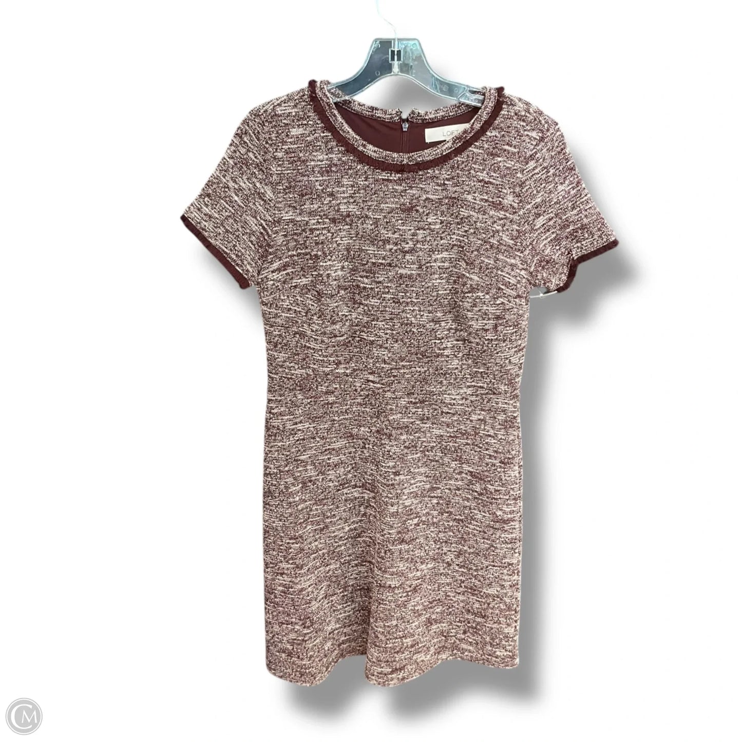 Dress Work By Loft In Maroon, Size: S