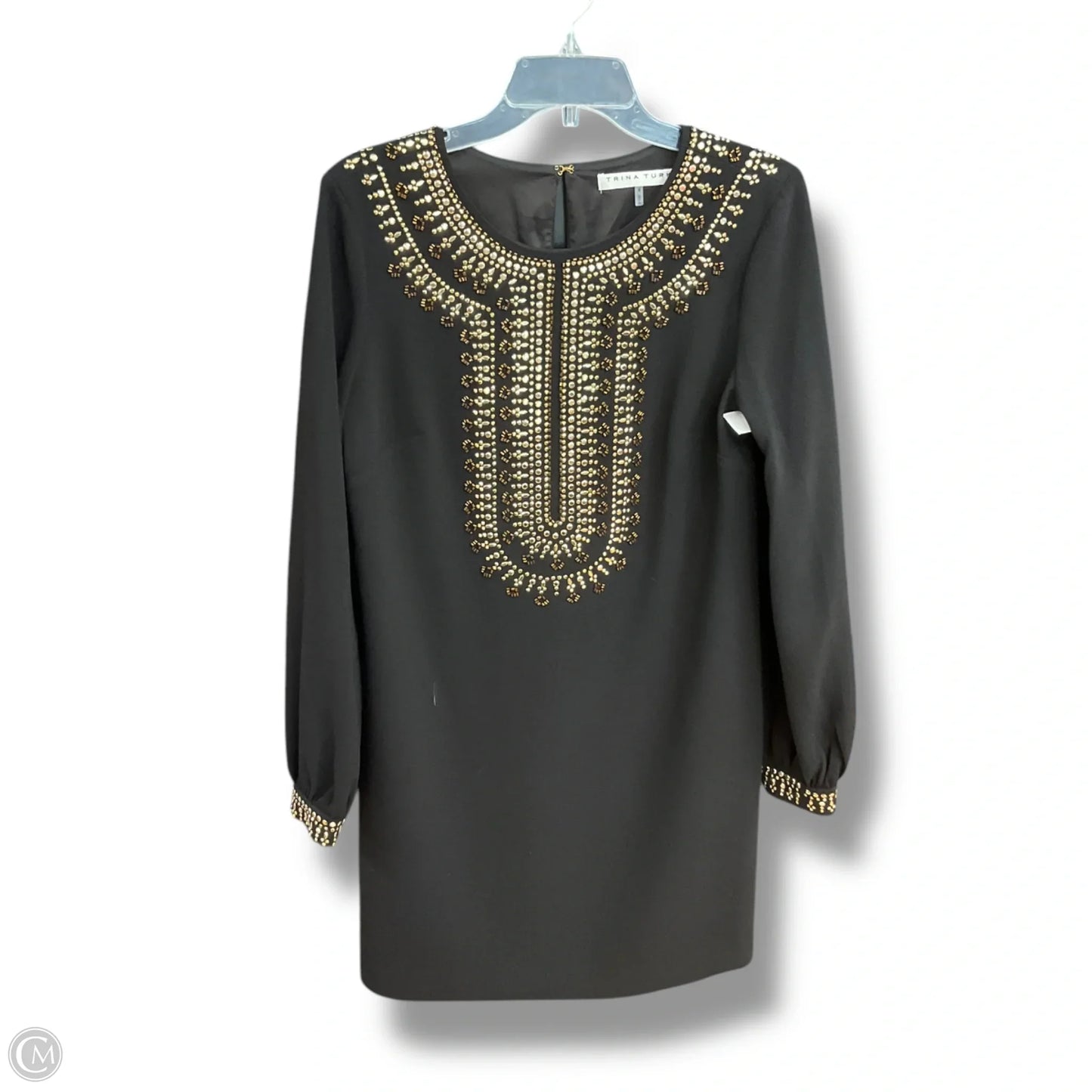 Dress Party Short By Trina Turk In Black & Gold, Size: S