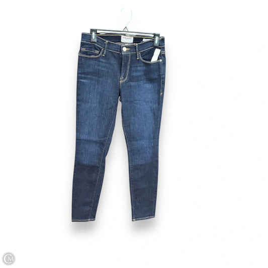 Jeans Skinny By Frame In Blue Denim, Size: 6