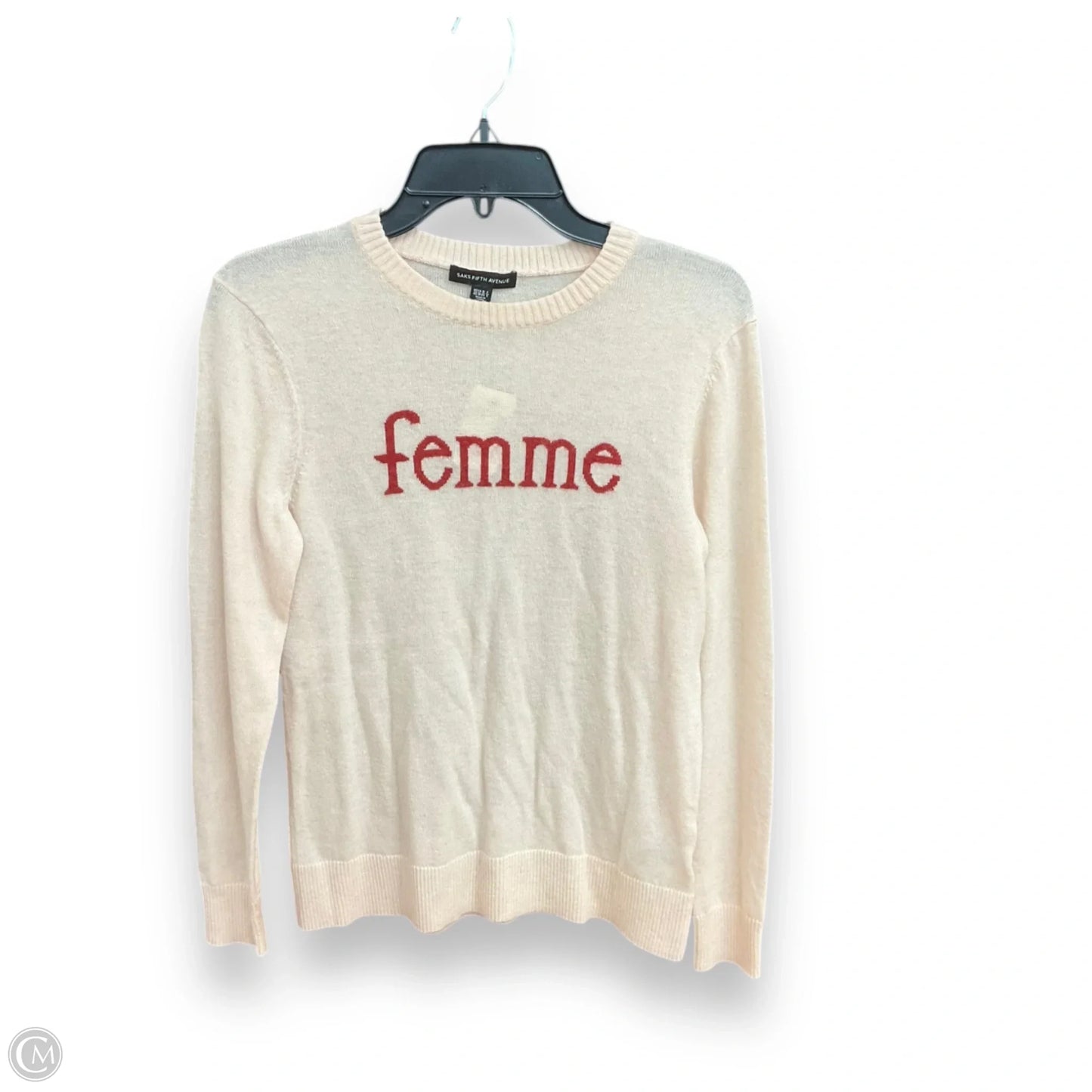 Top Long Sleeve By Saks Fifth Avenue In Pink, Size: Xs