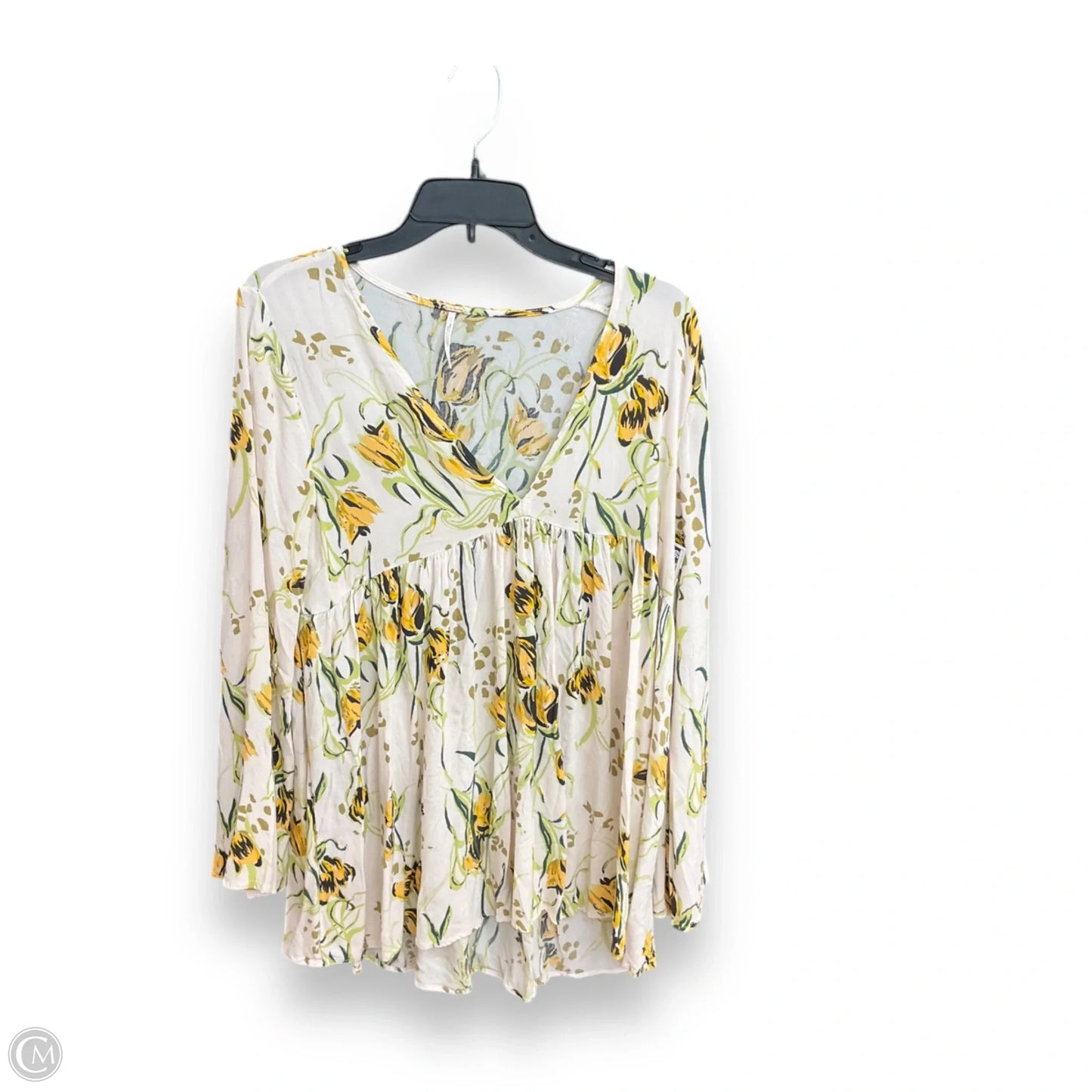 Top Long Sleeve By Free People In Floral Print, Size: M