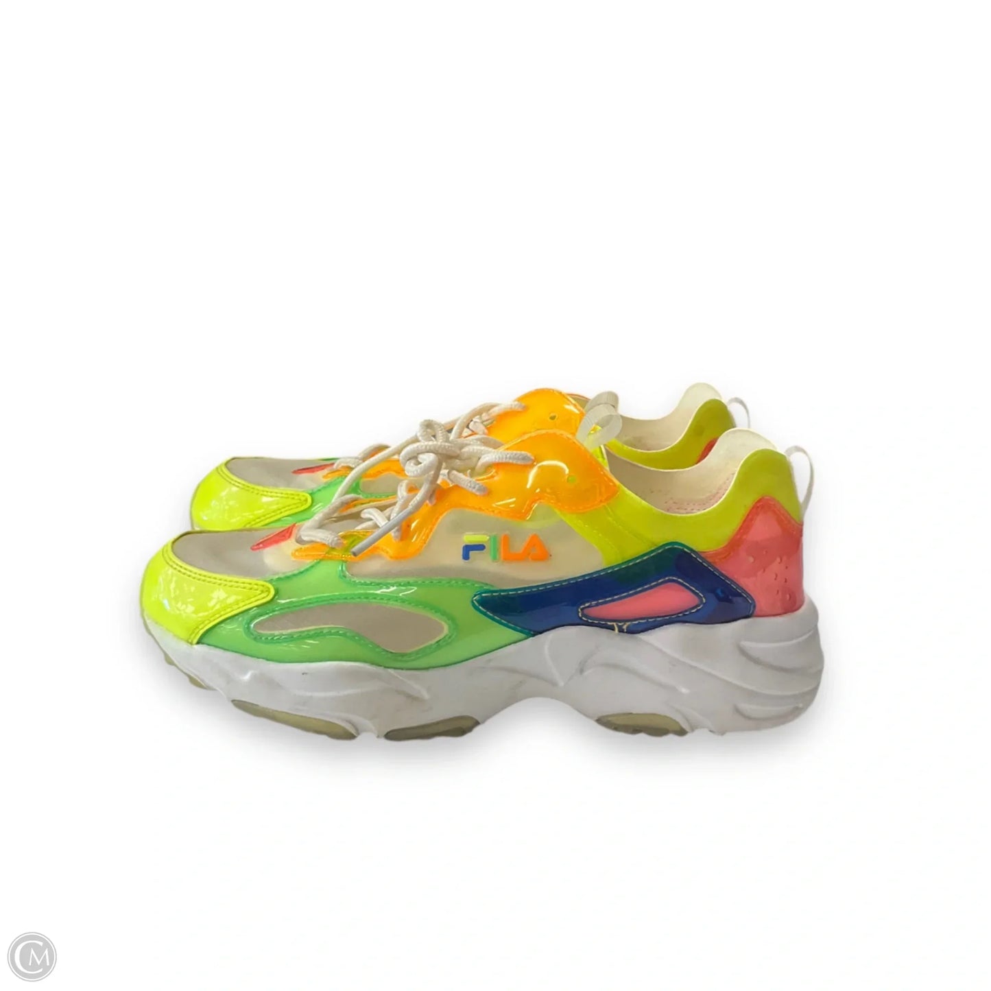 Shoes Athletic By Fila In Rainbow Print, Size: 7.5