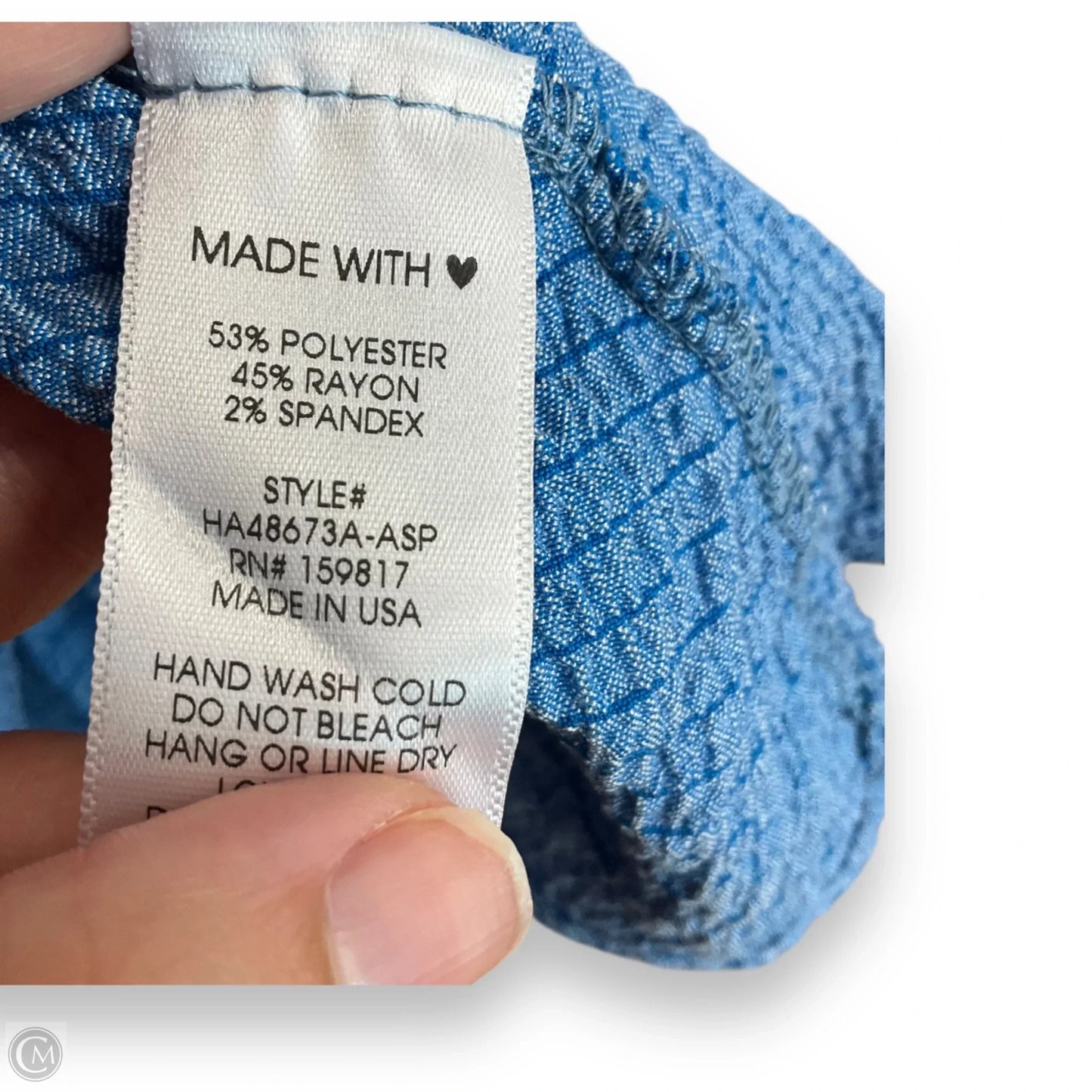 Top Short Sleeve By Arula In Blue, Size: 2x