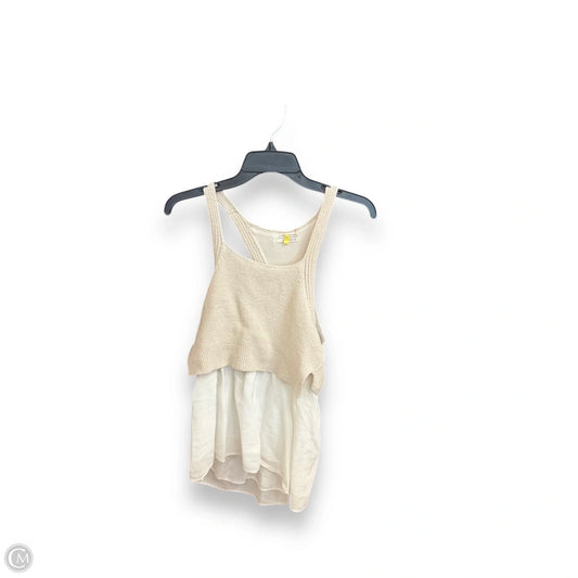Top Sleeveless By Anthropologie In Cream & White, Size: S