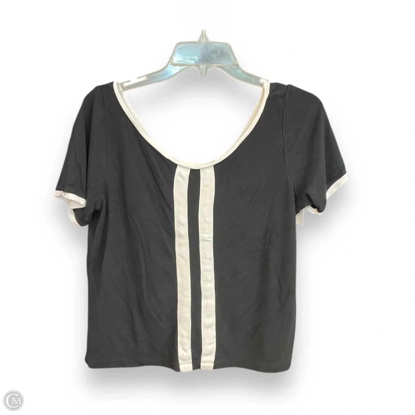 Top Short Sleeve By Maeve In Black & White, Size: S