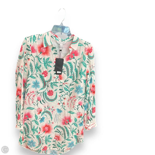 Tunic Long Sleeve By Rachel Zoe In Tropical Print, Size: S