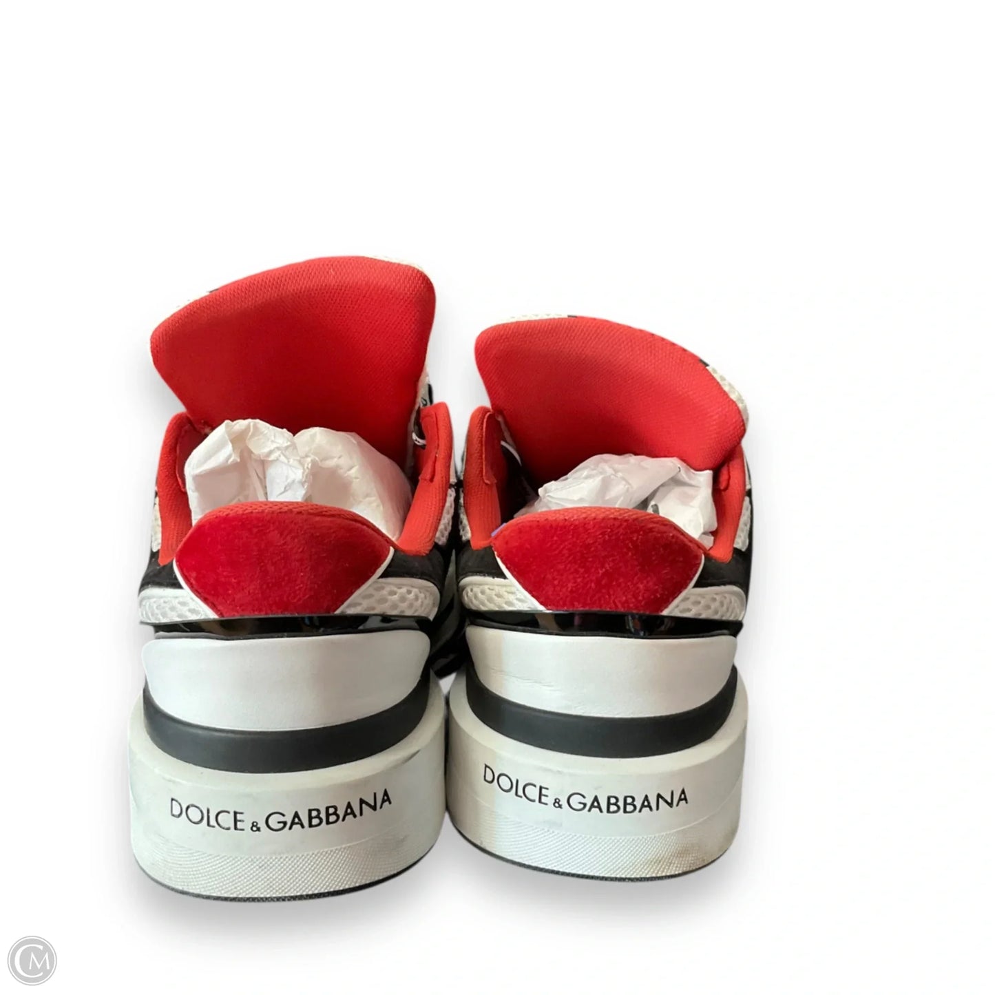 Shoes Luxury Designer By Dolce And Gabbana In Black & Red, Size: 10