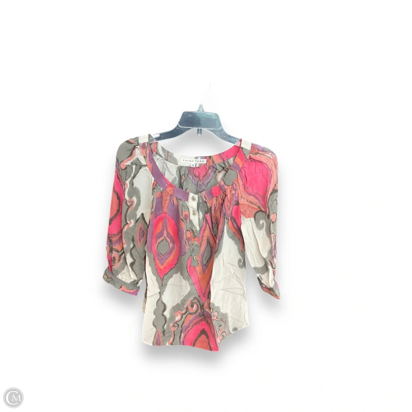 Top 3/4 Sleeve By Trina Turk In Multi-colored, Size: S