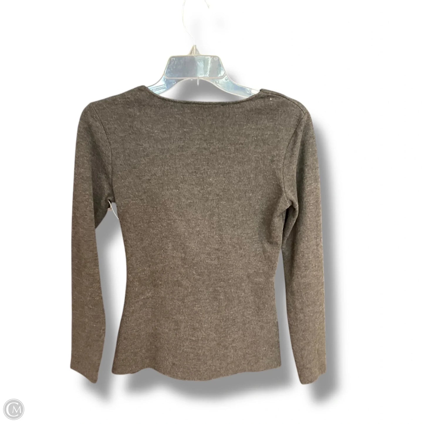Top Long Sleeve By White House Black Market In Grey, Size: Xs