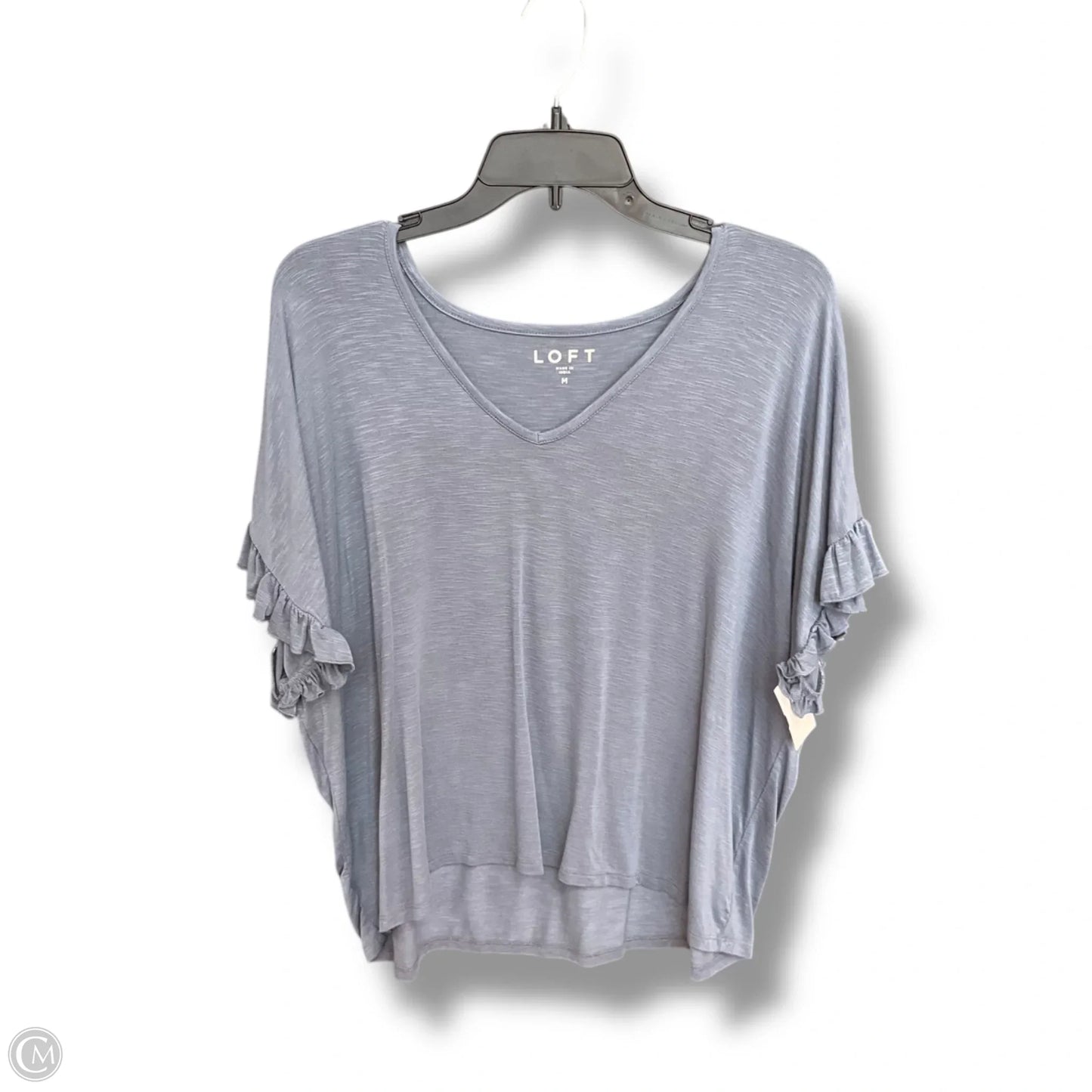 Top Short Sleeve Basic By Loft In Blue, Size: M