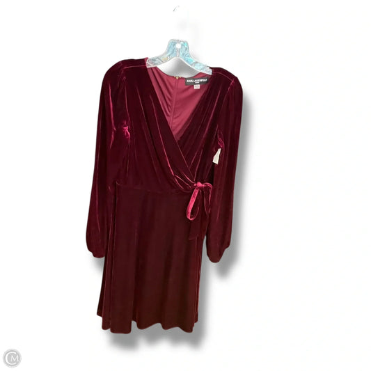 Dress Designer By Karl Lagerfeld In Maroon, Size: M