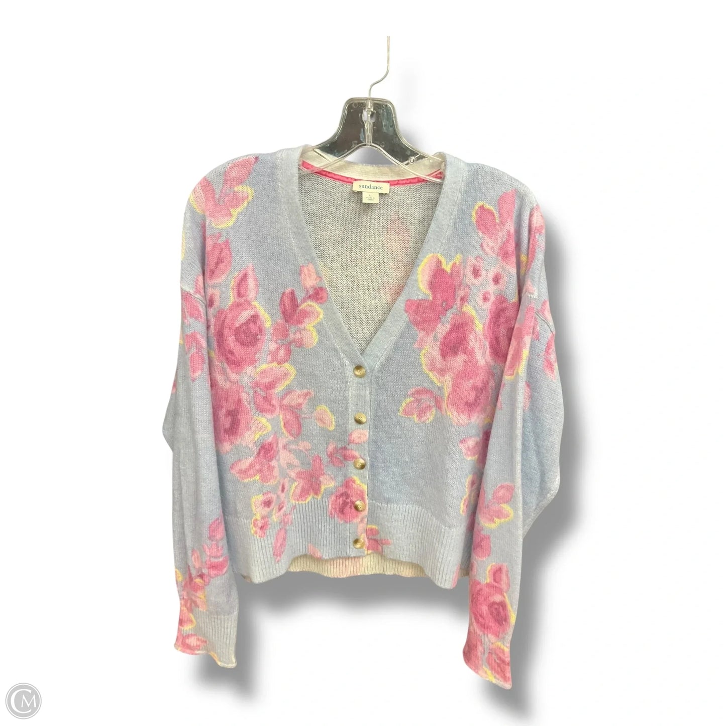 Sweater Cardigan By Sundance In Floral Print, Size: L