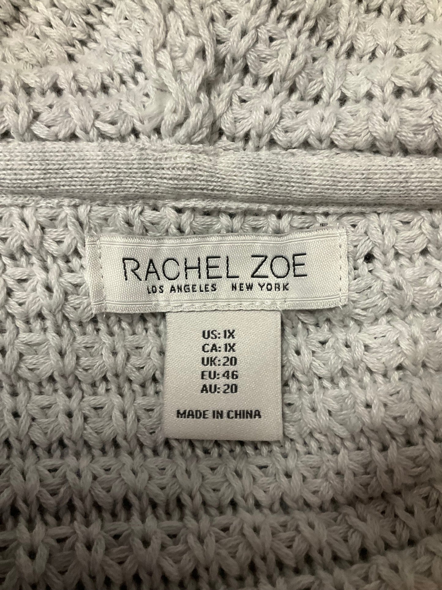 Sweater By Rachel Zoe In Grey, Size: 1x