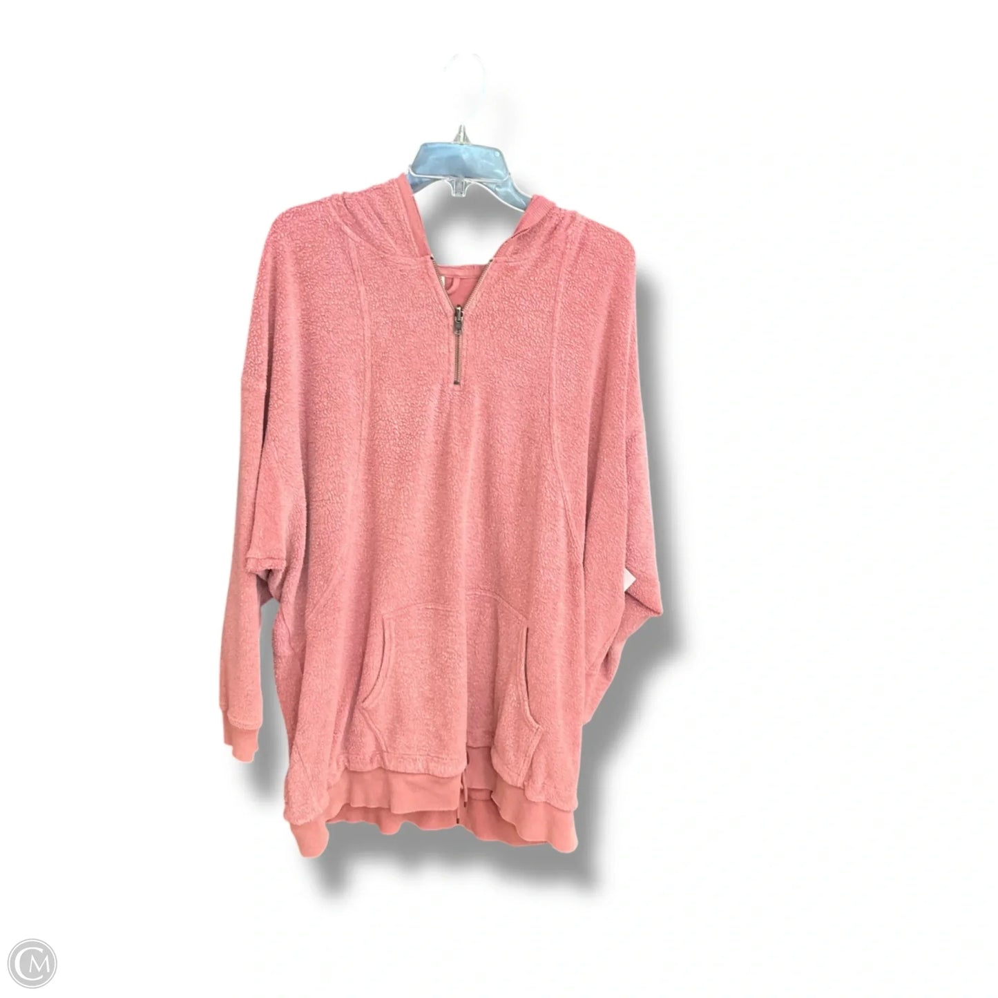 Sweatshirt Hoodie By Free People In Pink, Size: L