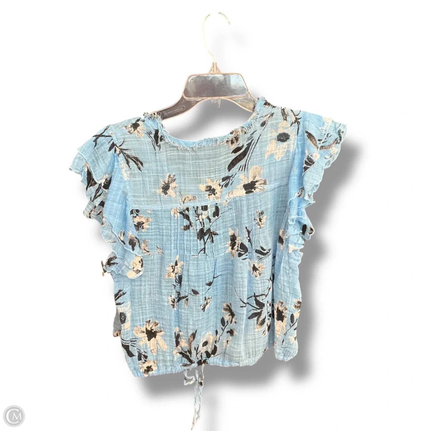 Top Short Sleeve By Free People In Floral Print, Size: Sp