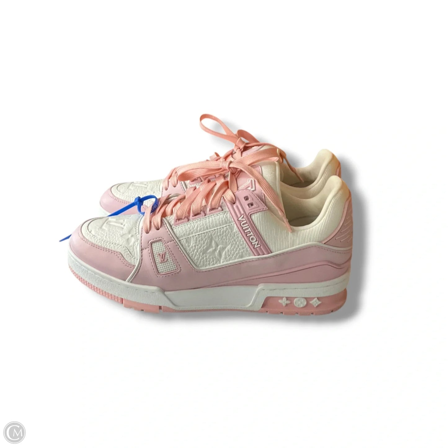 Shoes Luxury Designer By Louis Vuitton In Pink & White, Size: 8