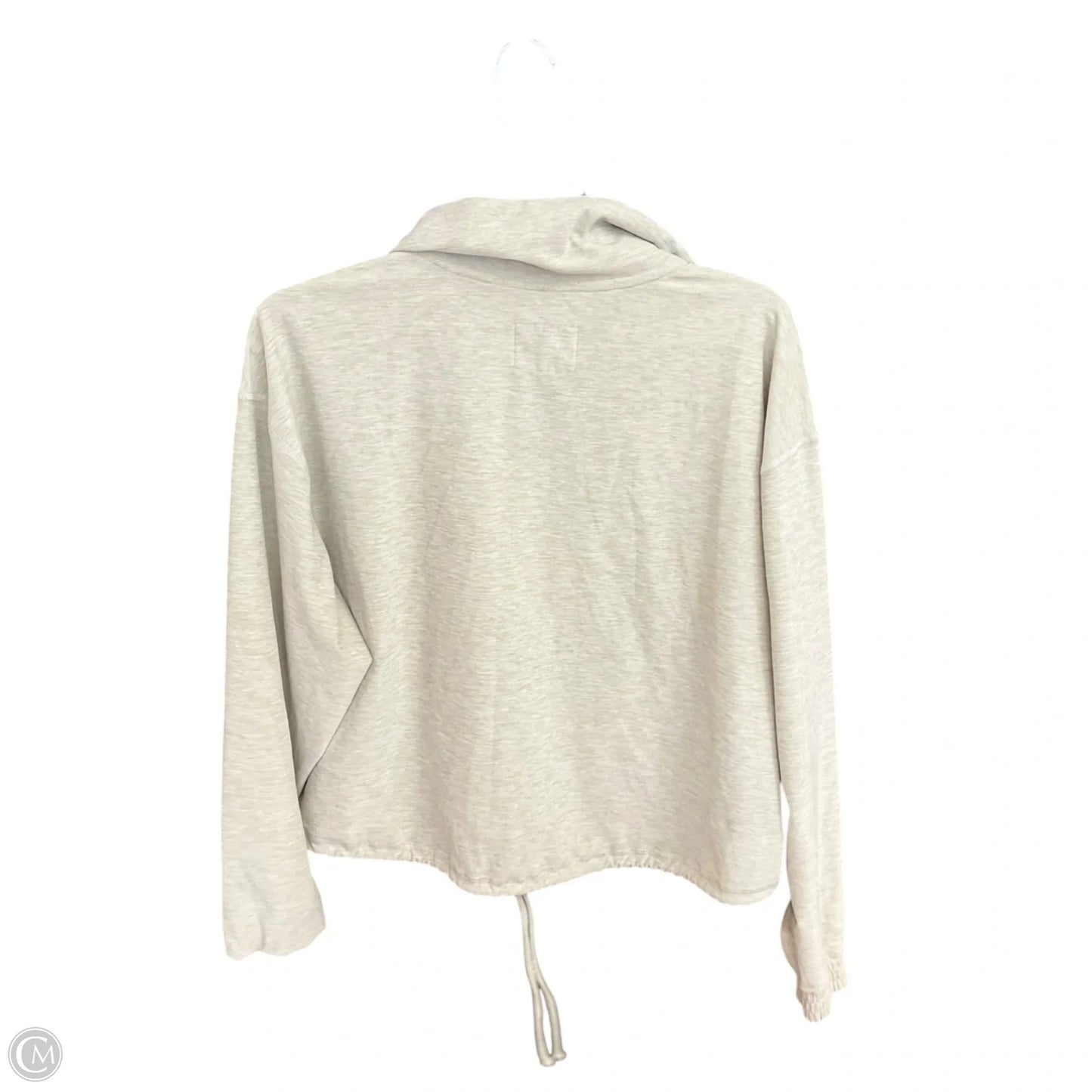 Athletic Top Long Sleeve Hoodie By Abercrombie And Fitch In Beige, Size: M