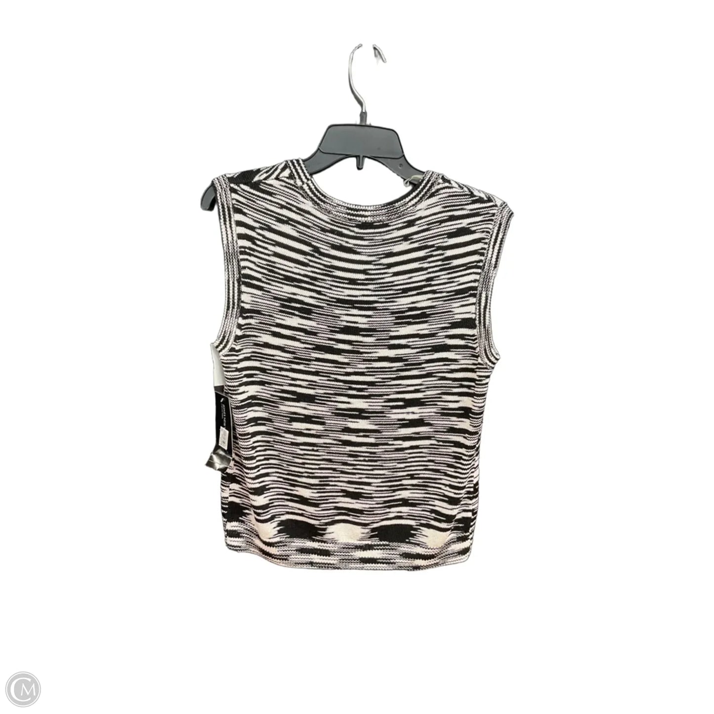 Top Sleeveless By Jones New York In Black & White, Size: L