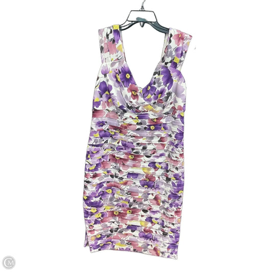 Dress Casual Midi By London Times In Floral Print, Size: L
