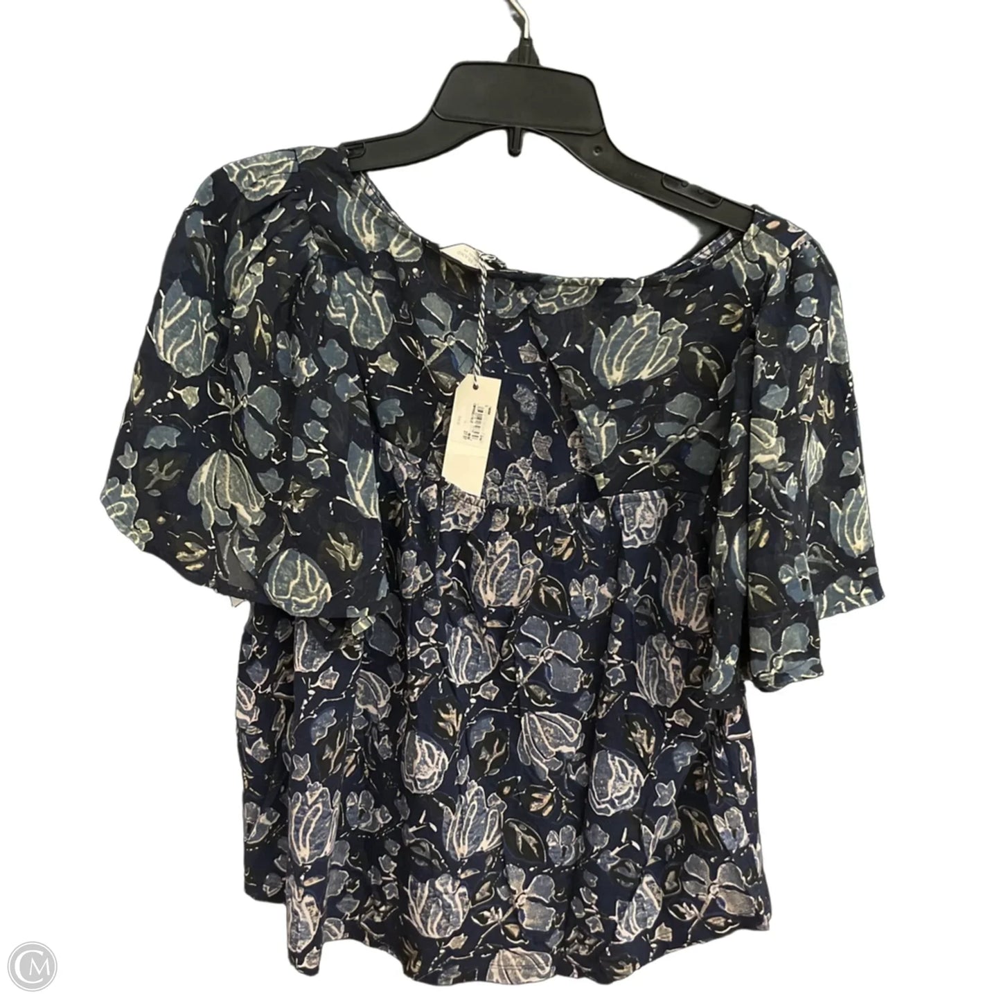 Top Short Sleeve By Lucky Brand In Blue, Size: L