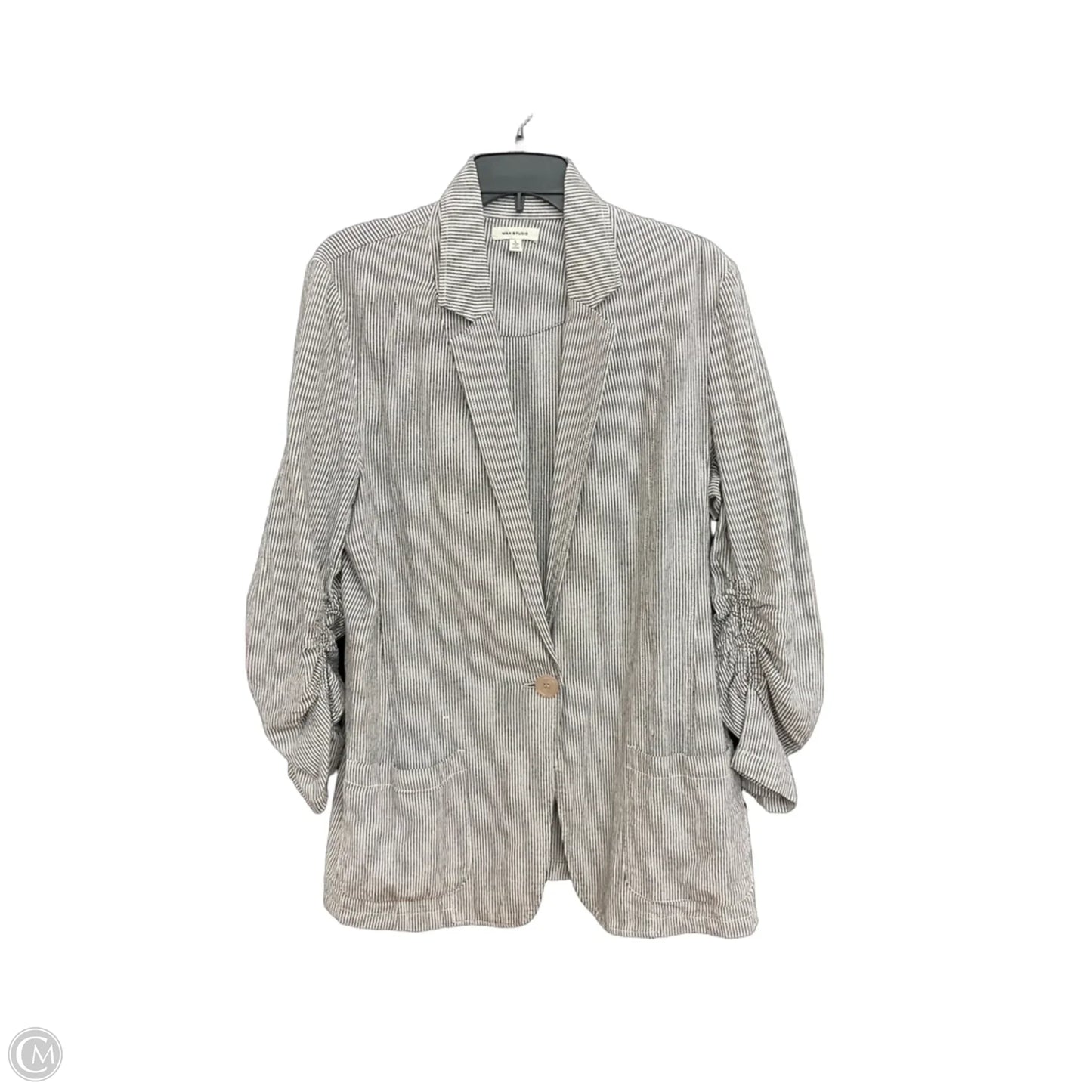 Blazer By Max Studio In Striped Pattern, Size: L