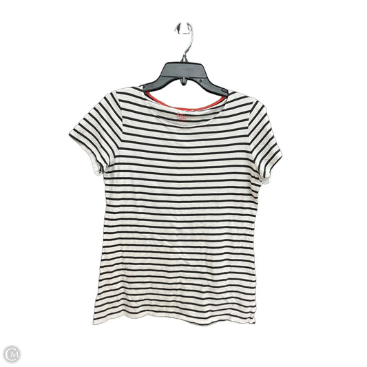 Top Short Sleeve By Boden In Striped Pattern, Size: M