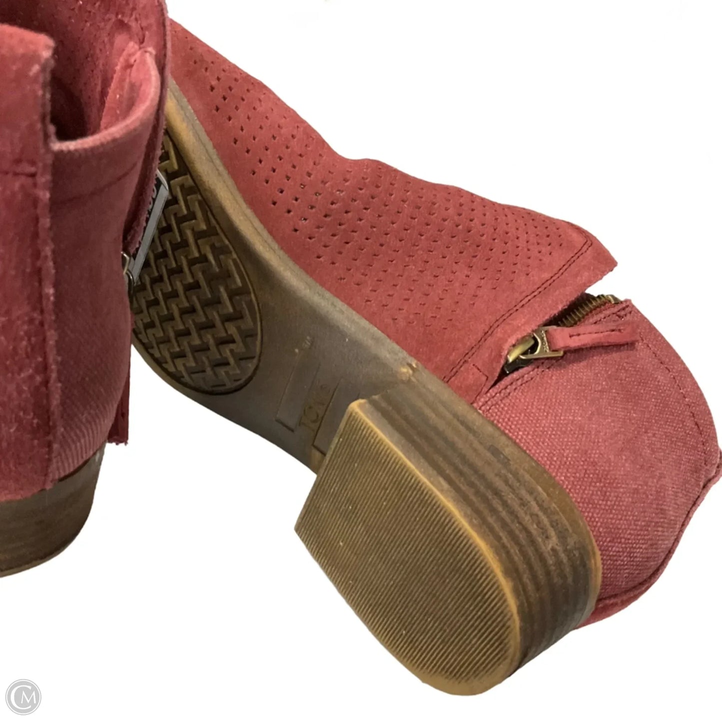 Boots Ankle Flats By Toms In Red, Size: 7