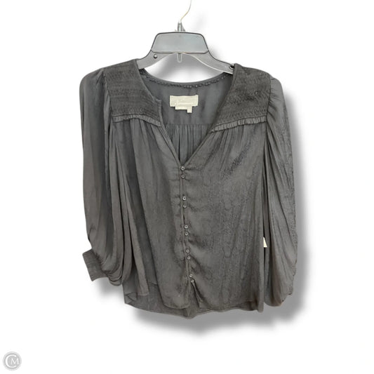 Blouse Long Sleeve By Anthropologie In Blue, Size: S