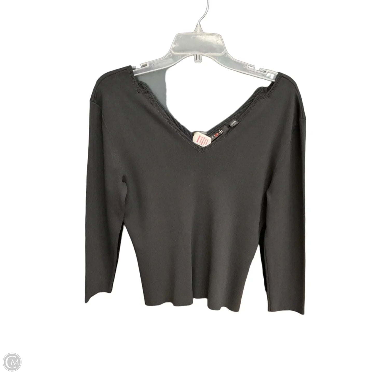 Top Long Sleeve By Cyrus In Black, Size: M