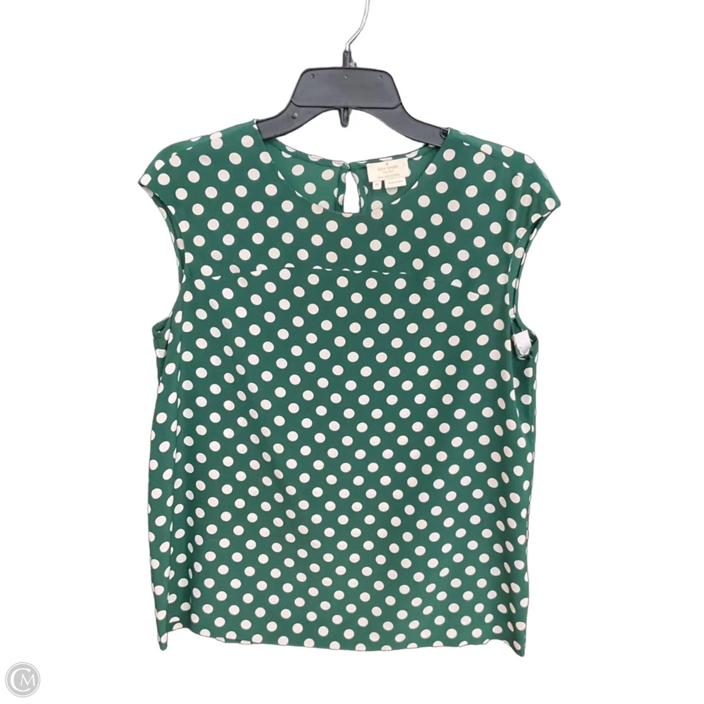 Top Short Sleeve Designer By Kate Spade In Polkadot Pattern, Size: M