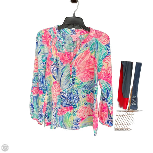 Top Long Sleeve Designer By Lilly Pulitzer In Multi-colored, Size: Xs