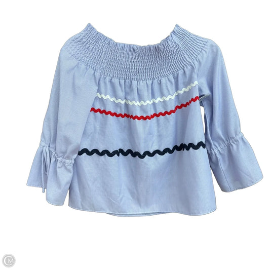 Top 3/4 Sleeve By Maeve In Striped Pattern, Size: S