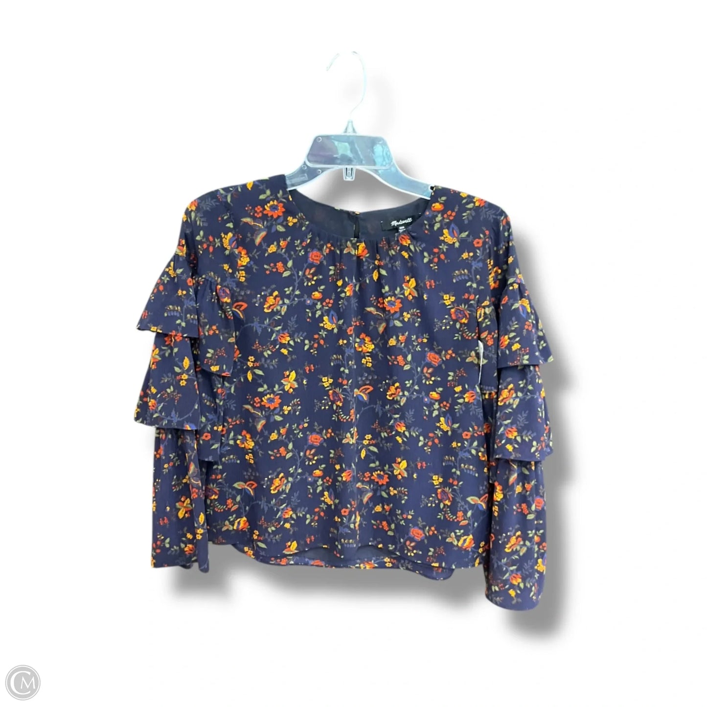 Top Long Sleeve By Madewell In Floral Print, Size: Xxs