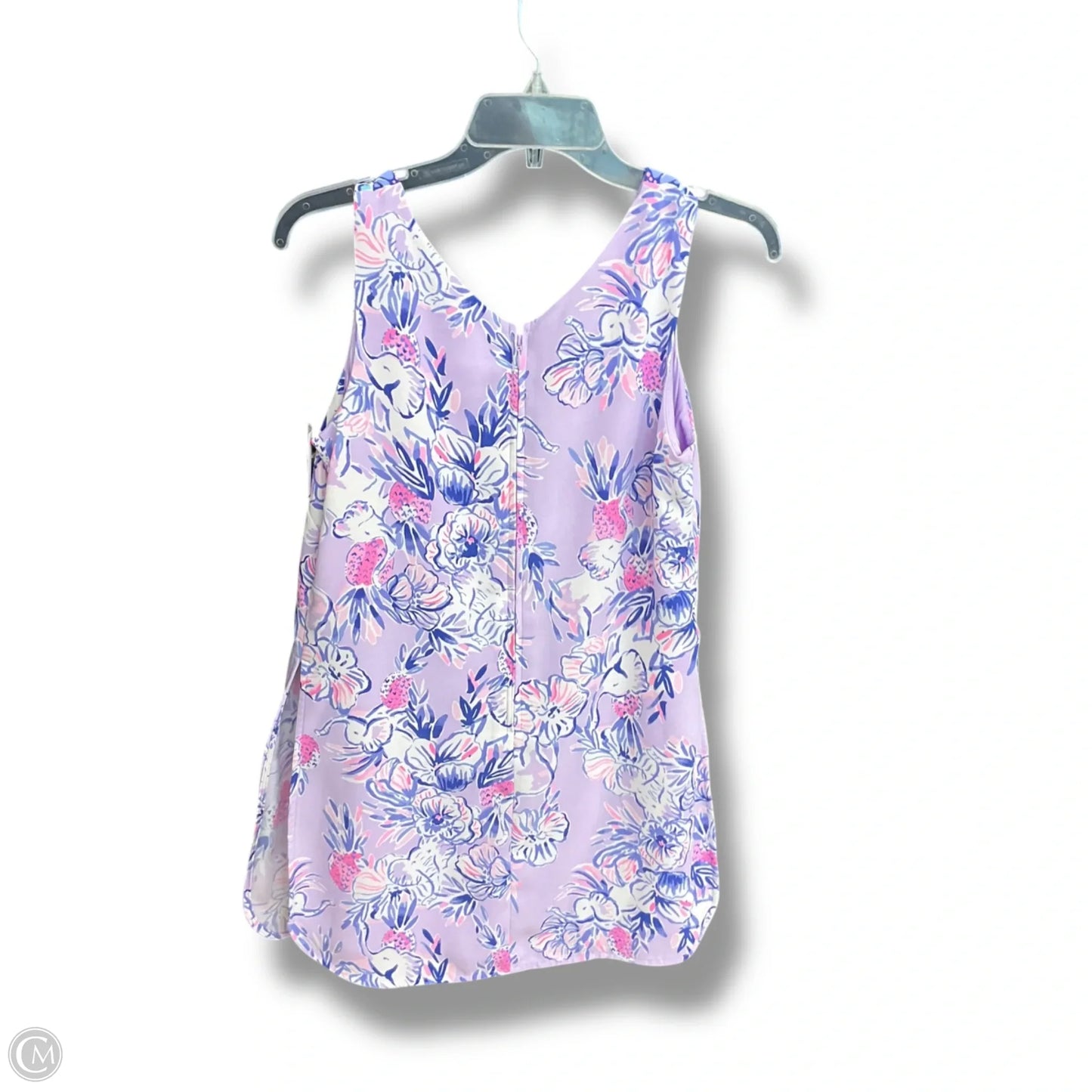 Dress Designer By Lilly Pulitzer In Purple & White, Size: 4
