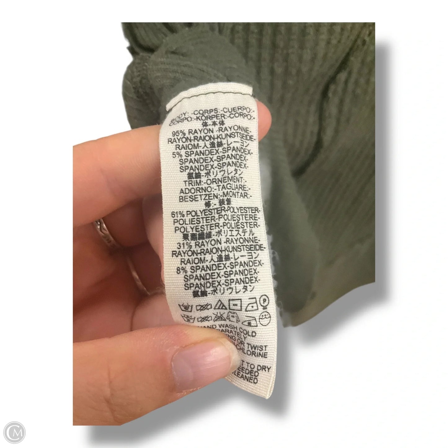 Top Long Sleeve By We The Free In Green, Size: Xs